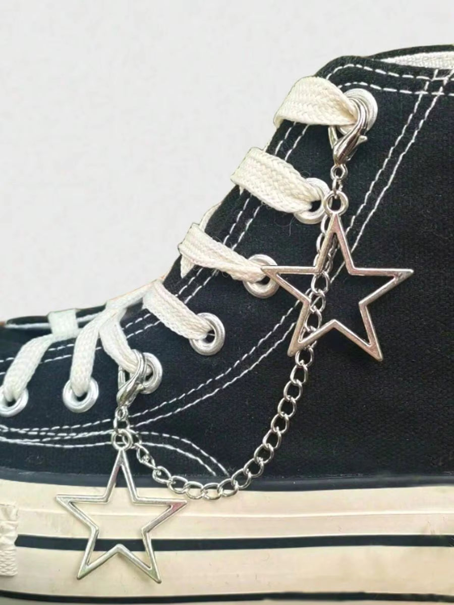 ROMWE Grunge Punk 1pc Punk Star Shaped Hip Hop Charm Shoe Accessory DIY