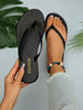 New Spring/Summer Toe-Strap Sandals, Round Toe Flat Flip-Flops, Casual Slip-On Slippers For Indoor & Outdoor Wear